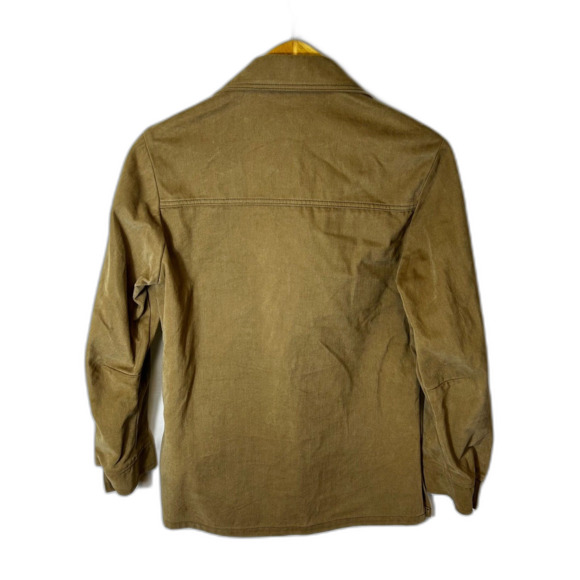 VTG 70s Van Heusen Men's Camel Tan Brushed Twill 2 Piece Leisure Suit Size 38 - Picture 5 of 15